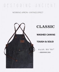 洗水帆布工作服围裙